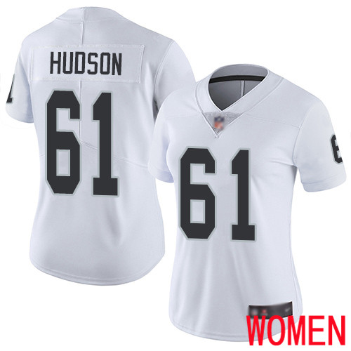 Oakland Raiders Limited White Women Rodney Hudson Road Jersey NFL Football #61 Vapor Untouchable Jersey->youth nfl jersey->Youth Jersey